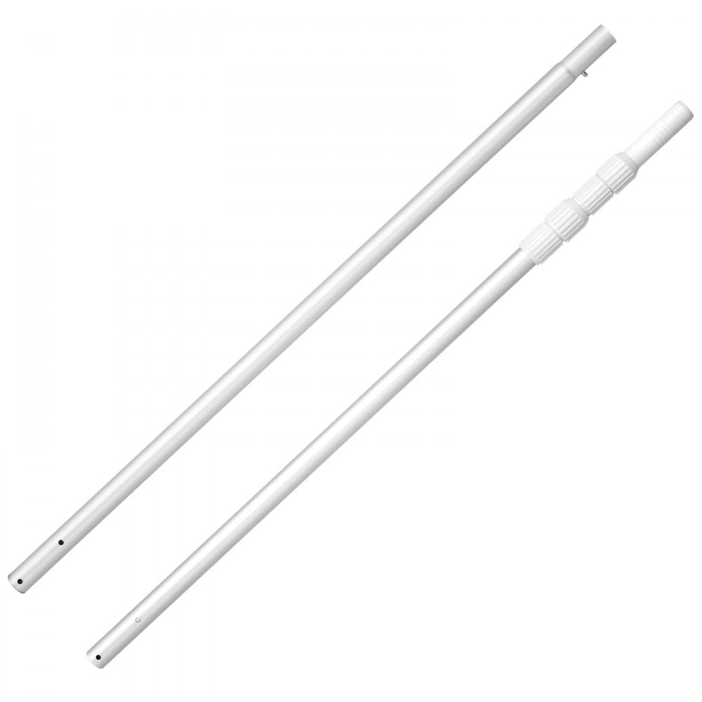 Swimming Pool Pole 1 to 3.65 mm Telescopic Aluminum Alloy Twist Locking