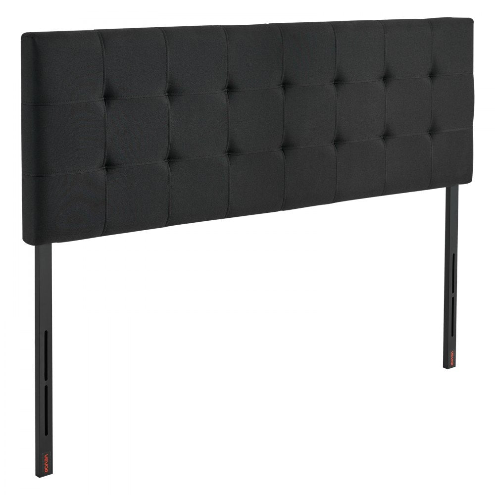 VEVOR Headboard for Queen Size Bed with Adjustable Height Sponge & Fabric Black