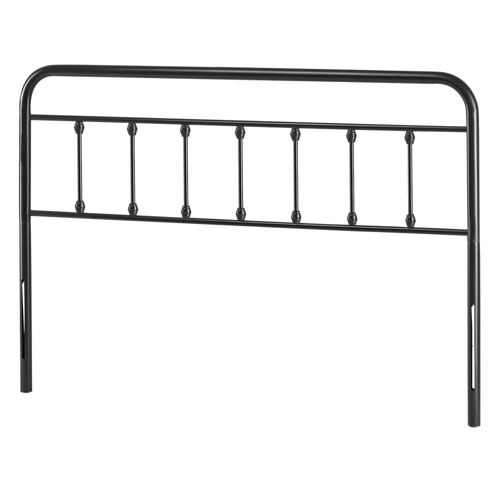 VEVOR Metal Headboard for Queen Size Bed Ideal for Bedroom Hotel Dormitory Black