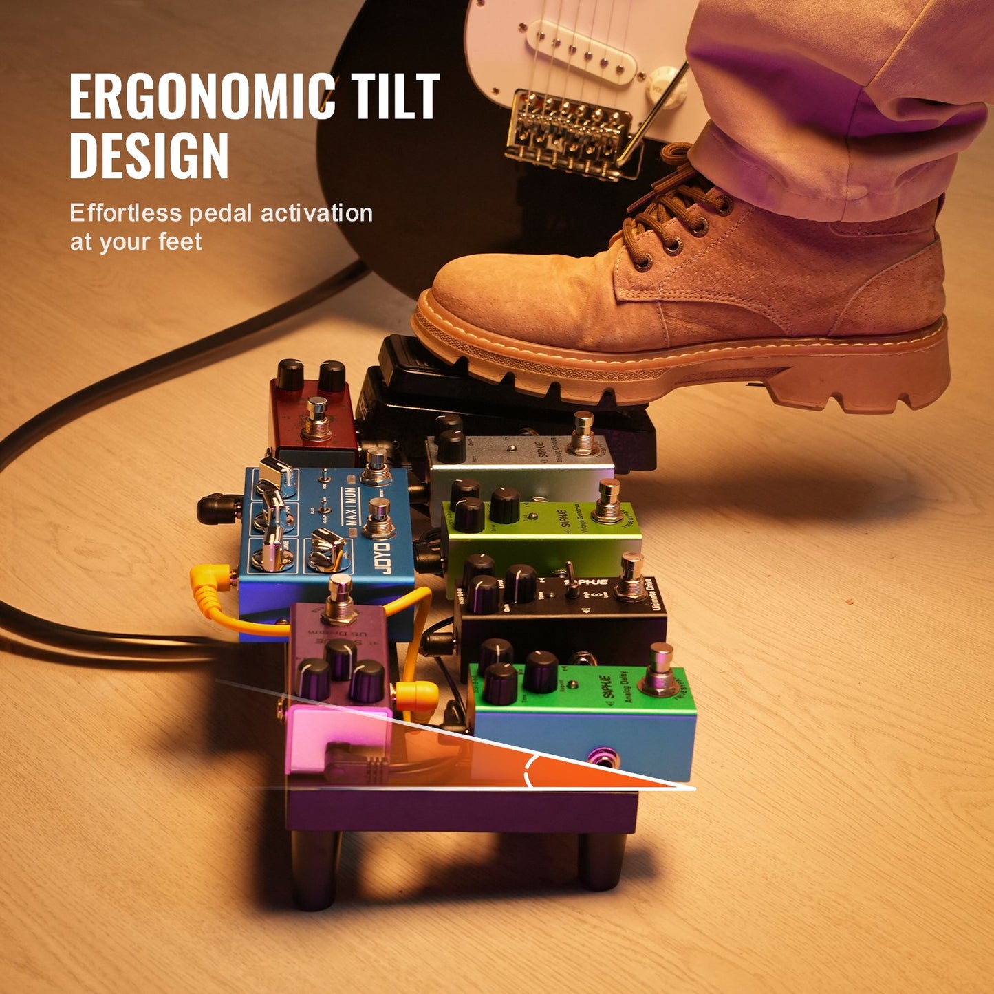 VEVOR Guitar Pedal Board, 15'' x 5.7'', Aluminum Alloy 0.8 lbs Super Light Guitar