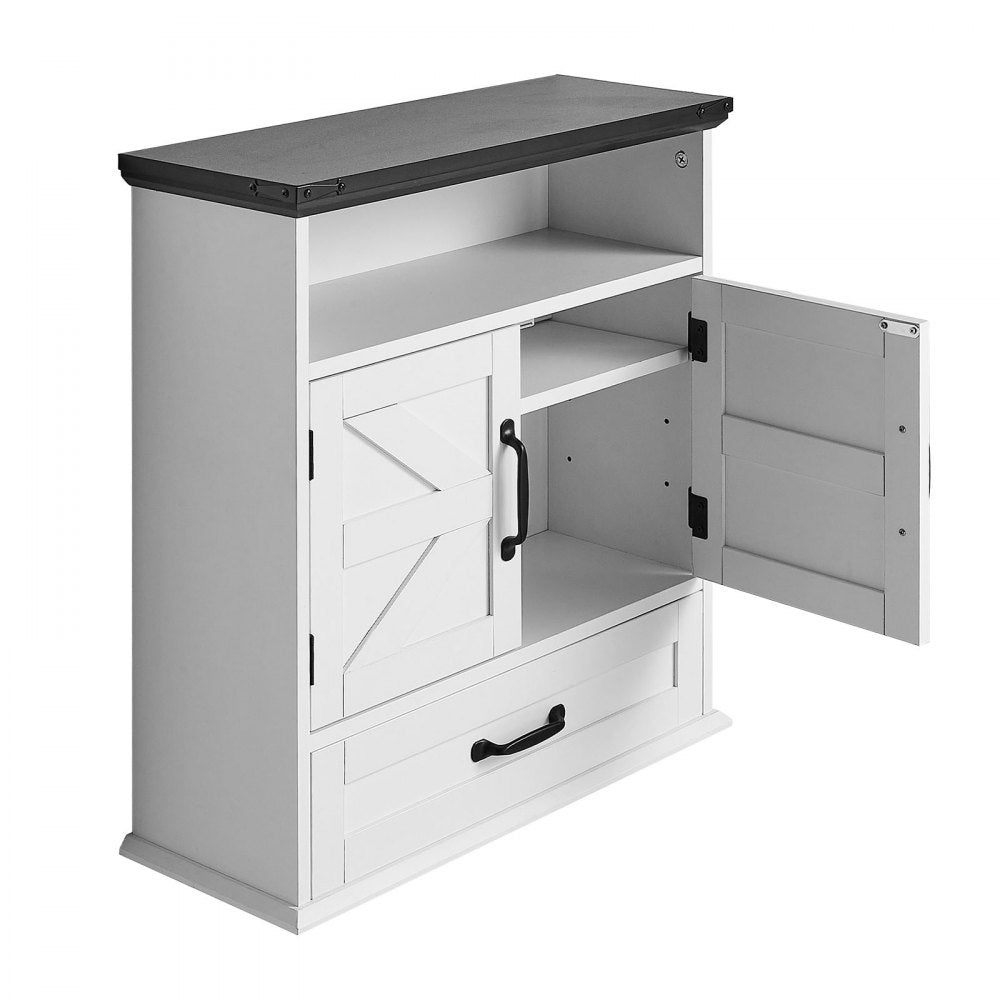 Bathroom Wall Cabinet Storage Medicine Cabinet 2 Doors & Shelves & Drawer