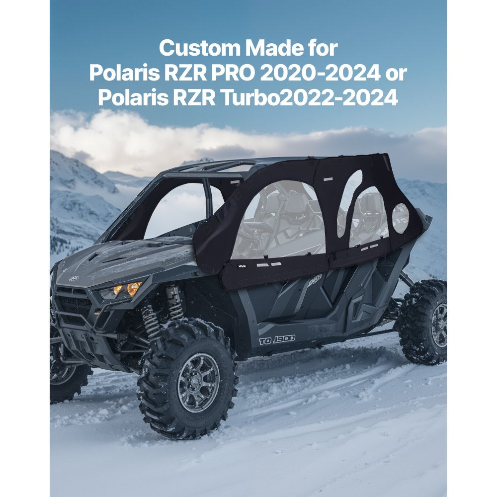 VEVOR UTV Cab Enclosure Upper Doors for Polaris RZR PRO 2020-2024/Turbo 2022-24
