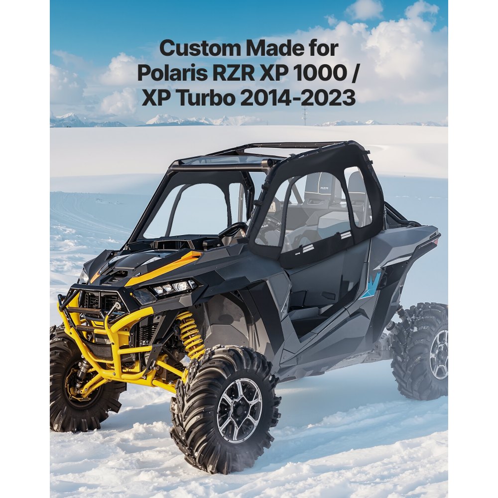 VEVOR UTV Cab Enclosure Upper Doors for Polaris RZR XP 1000/XP Turbo 2014-2023