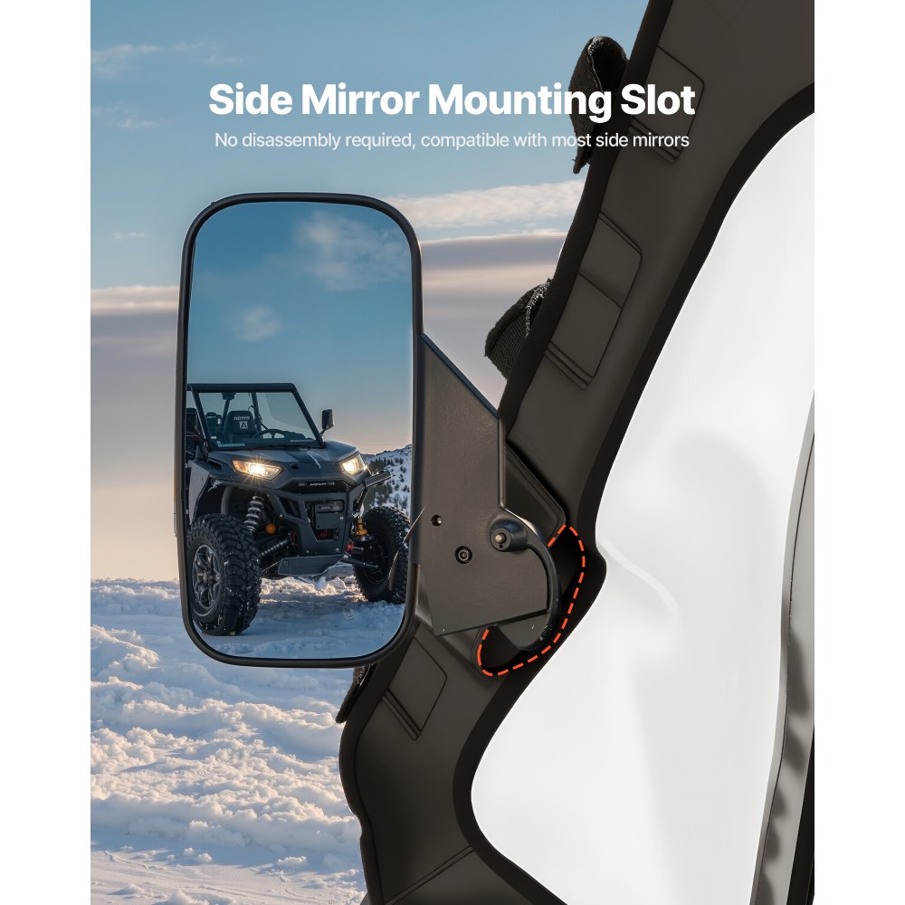 VEVOR UTV Cab Enclosure Upper Doors for Polaris RZR XP 1000/XP Turbo 2014-2023
