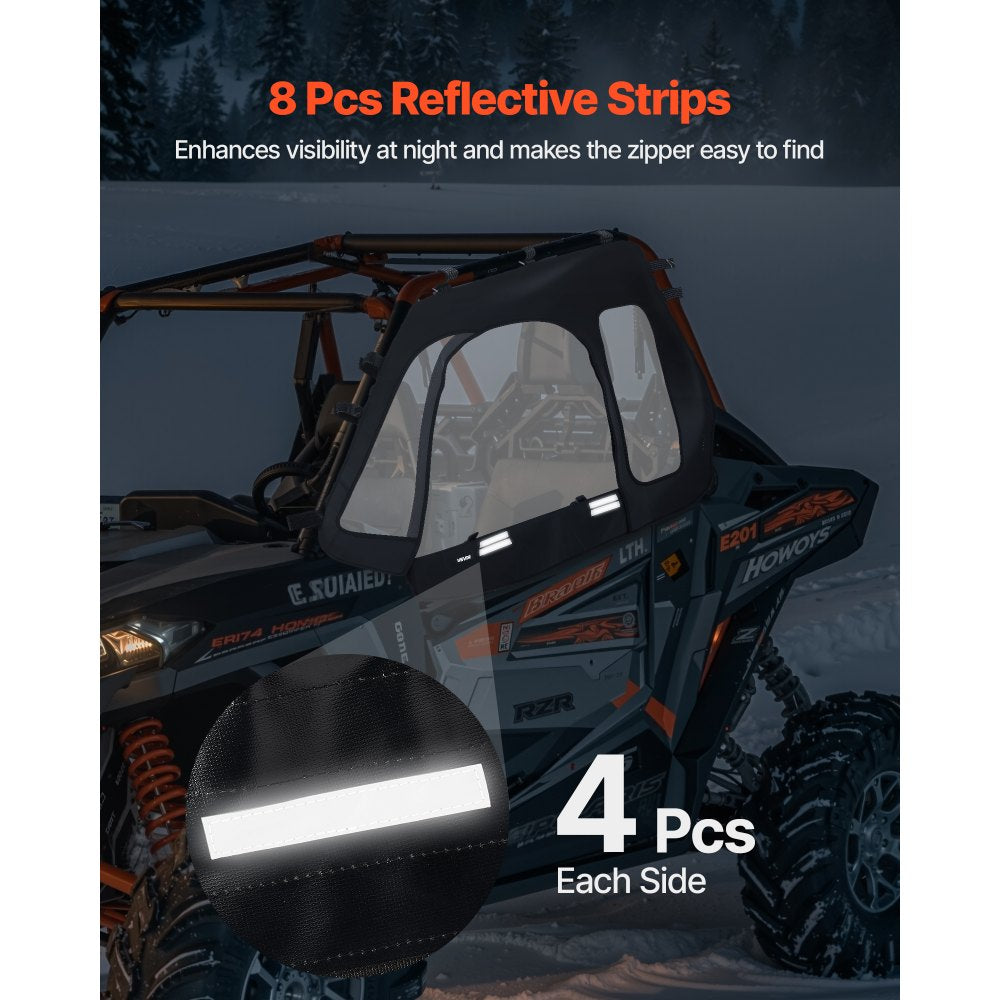 VEVOR UTV Cab Enclosure Upper Doors for Polaris RZR XP 1000/XP Turbo 2014-2023