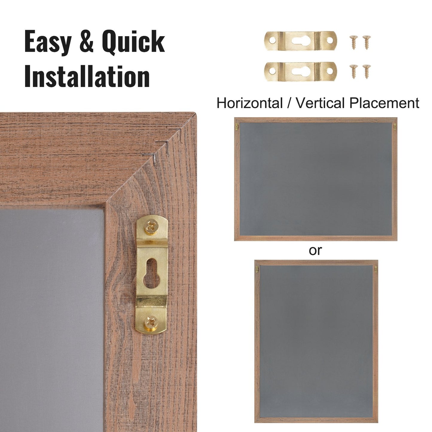 Rustic Wood Framed Chalkboard, Magnetic, 1.17x0.89m, Wall Hanging Sign
