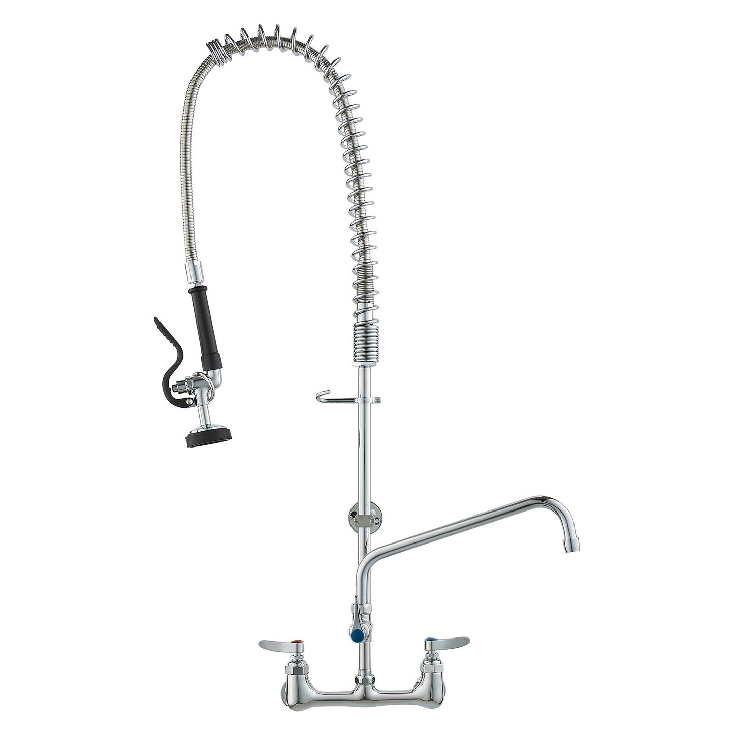 VEVOR Commercial Faucet with Pre-Rinse Sprayer, 36" Height, 8" Center, 12" Swing