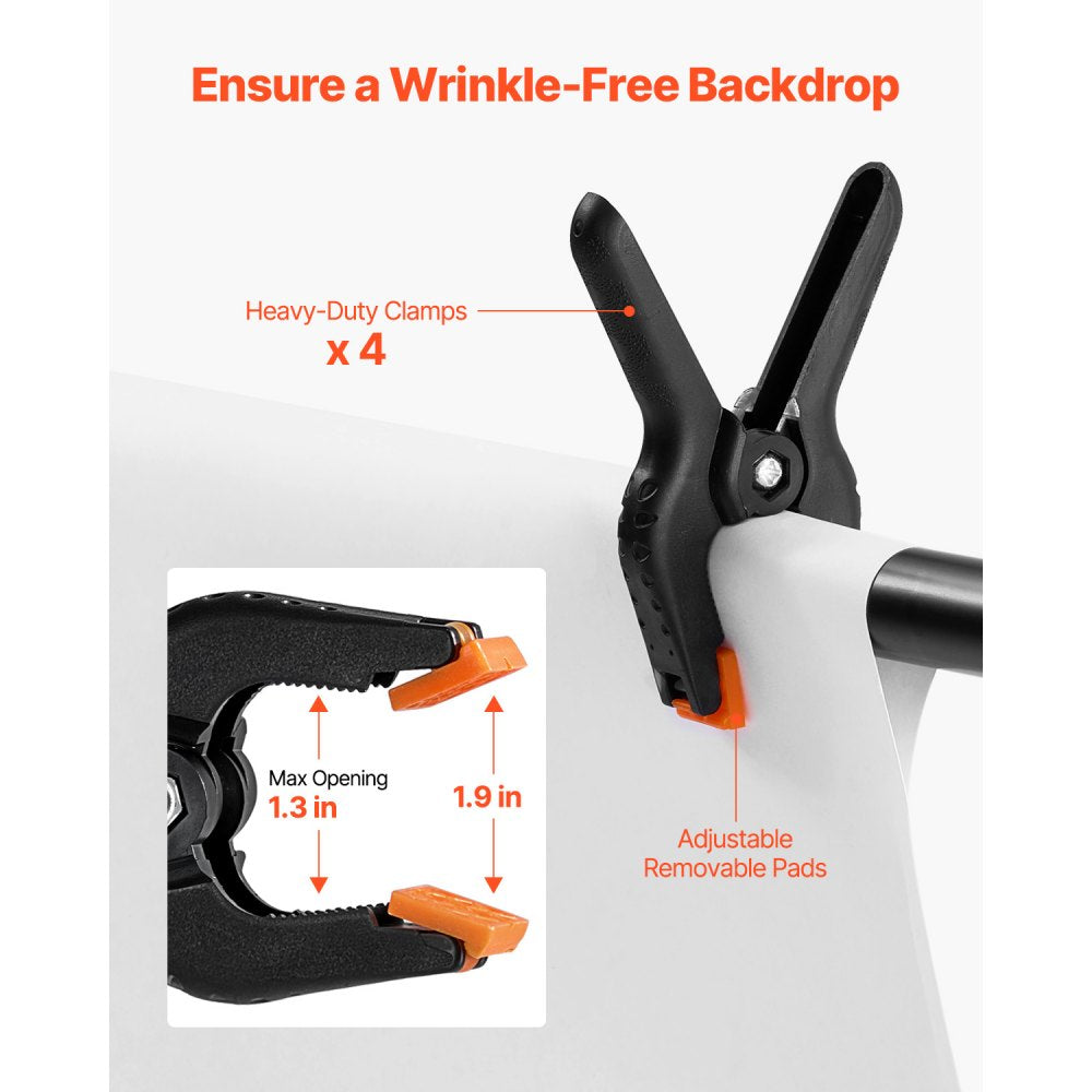 Backdrop Stand Background Stand Kit 198 x 300 cm for Party & Photo Studio