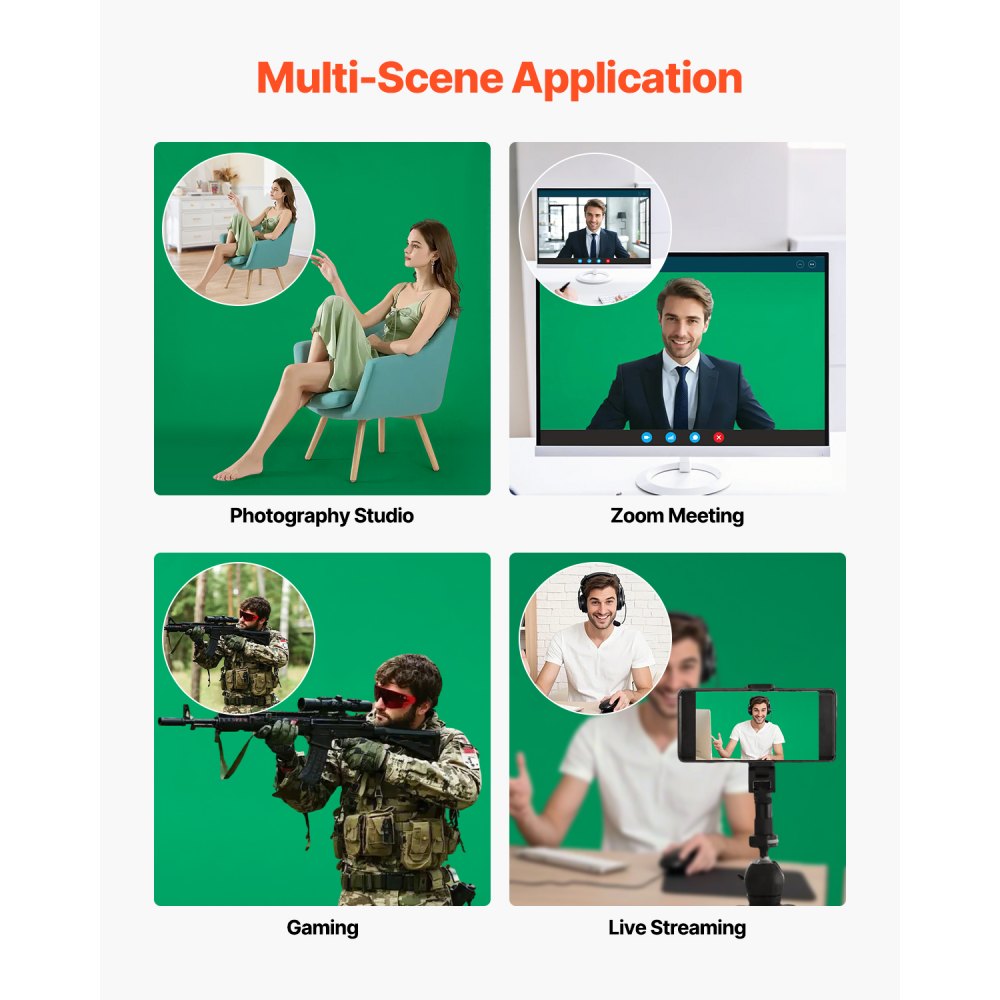 VEVOR Backdrop Stand Background Stand Kit 154 x 198 cm for Party & Photo Studio