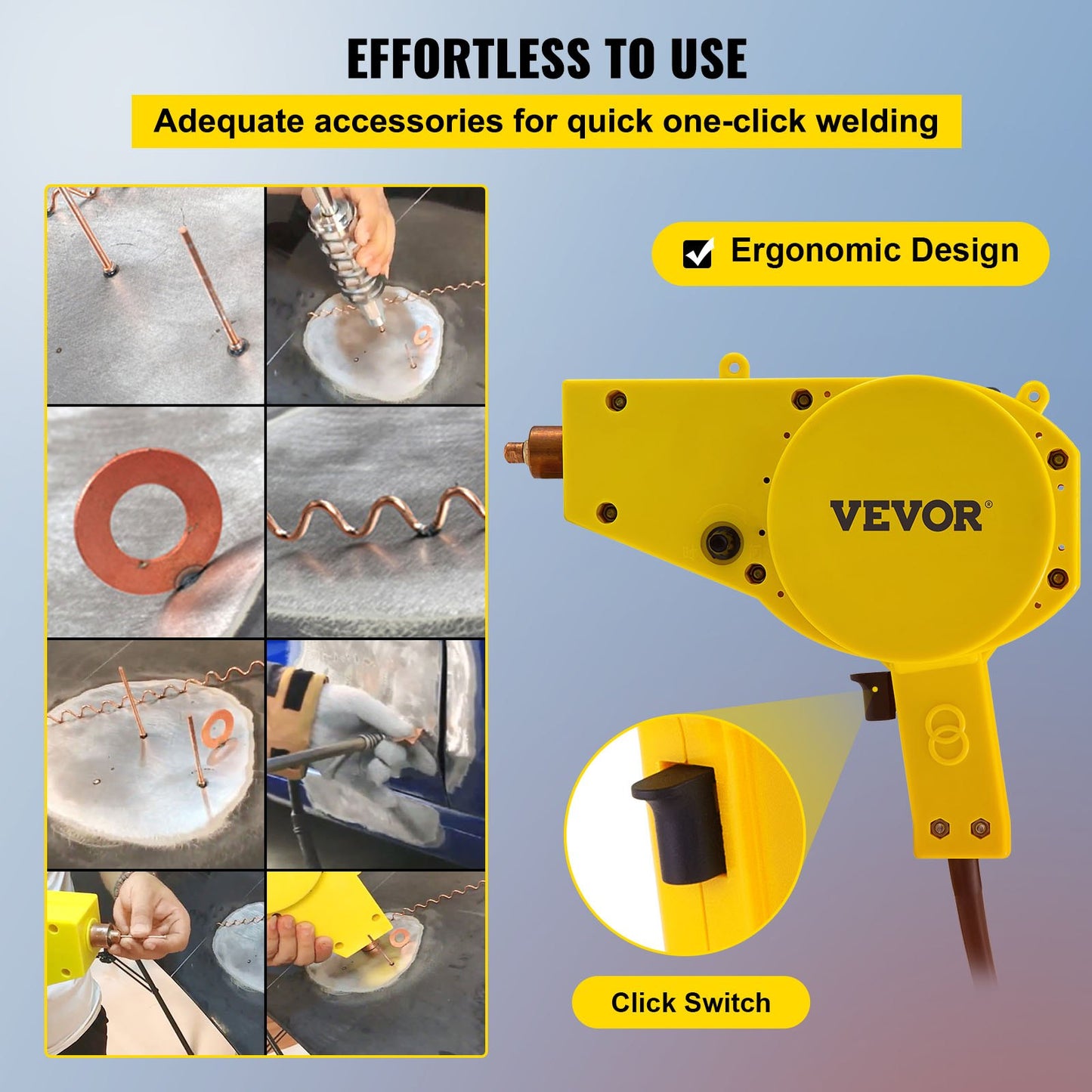 Vevor Auto Body Stud Welder 220V With Slide Hammer Stud Welder Starter Kit Repair