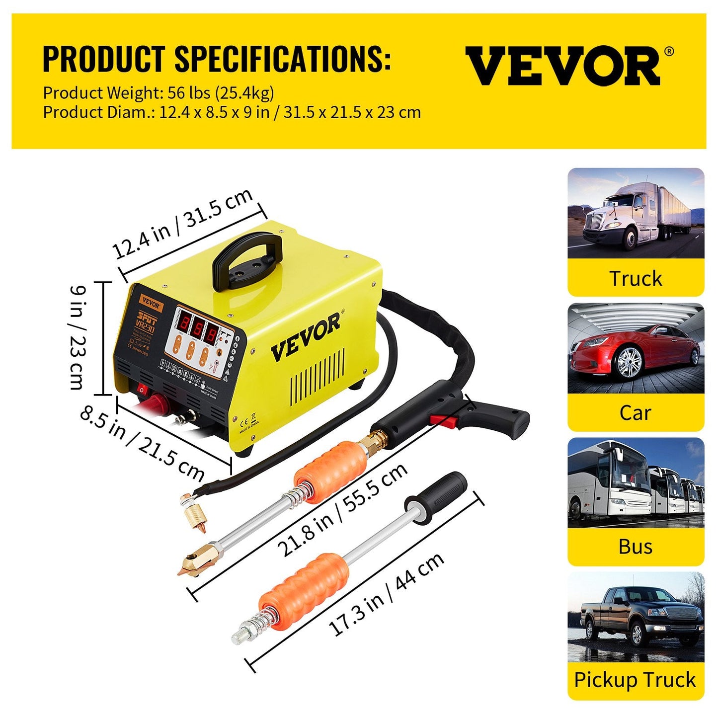 3 kW Spot Welding Machine for Car Dent Repair, 220V, with 7 Modes