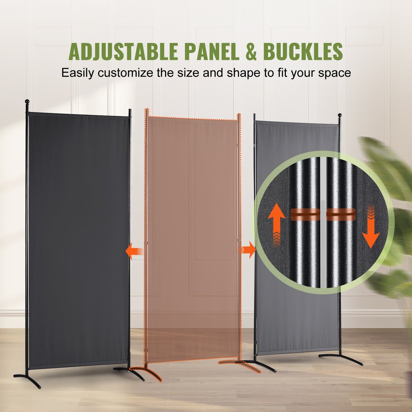 VEVOR Room Divider, 102×71inch Room Dividers and Folding Privacy Screens (3-panel),