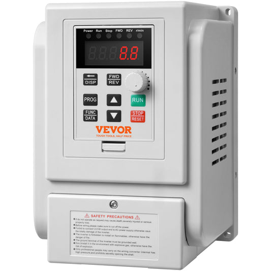 VEVOR VFD 2.2KW 10A 3HP Variable Frequency Drive for 3-Phase Motor Speed Control