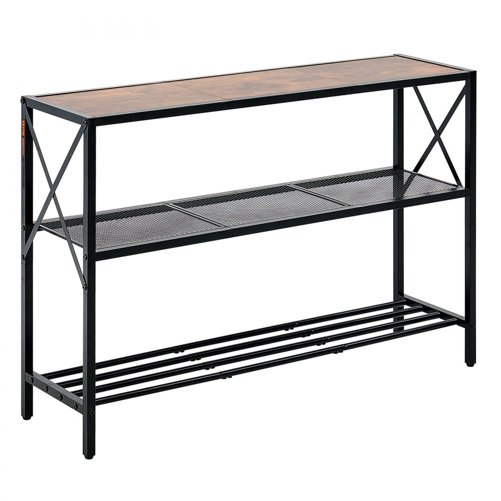 VEVOR Narrow Console Sofa Table Couch Table 3-Tier for Entryway & Living Room, 1060 x 295 x 735 mm