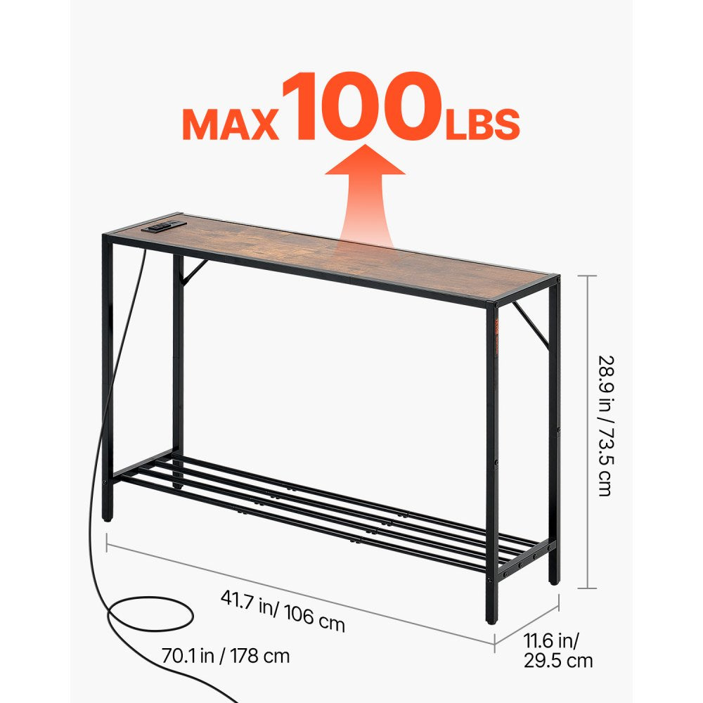 VEVOR Narrow Console Sofa Table Couch Table 106 cm for Entryway & Living Room