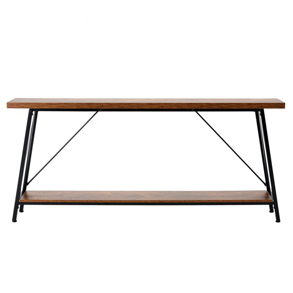 VEVOR Narrow Console Sofa Table Couch Table 2-Tier for Entryway & Living Room, 1800 x 300 x 800 mm