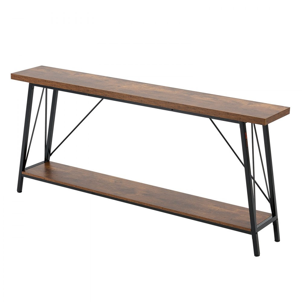 VEVOR Narrow Console Sofa Table Couch Table 2-Tier for Entryway & Living Room, 1800 x 300 x 800 mm