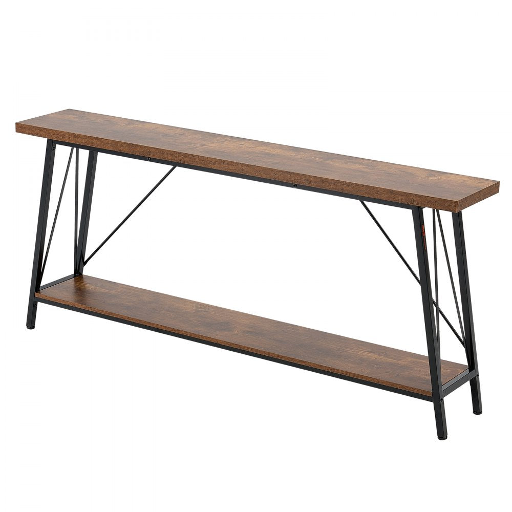 VEVOR Narrow Console Sofa Table Couch Table 2-Tier for Entryway & Living Room, 1800 x 300 x 800 mm