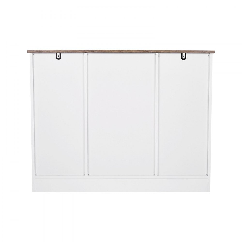 VEVOR Coffee Bar Cabinet 3-Tier Coffee Bar Table with Barn Doors for Living Room