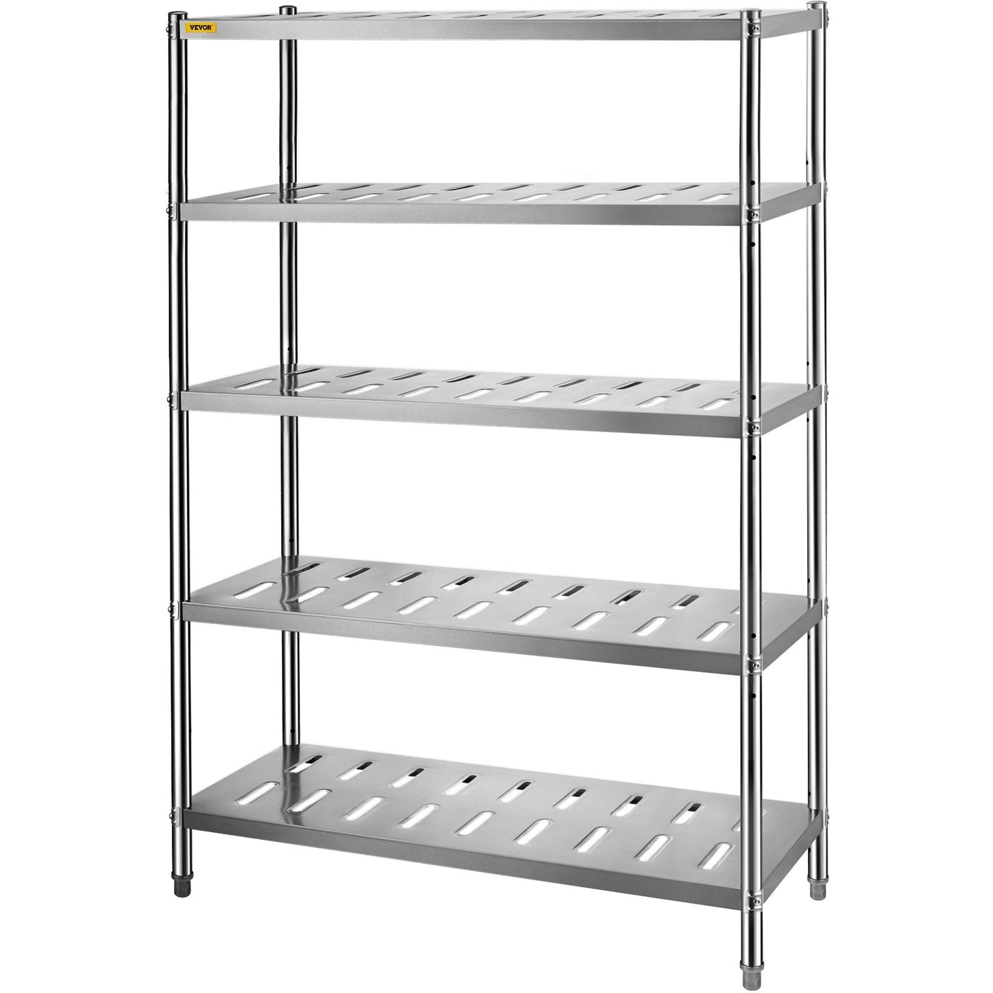 Heavy Duty 5-Tier Stainless Steel Garage Shelf, 120 x 45 x 180 cm, Adjustable