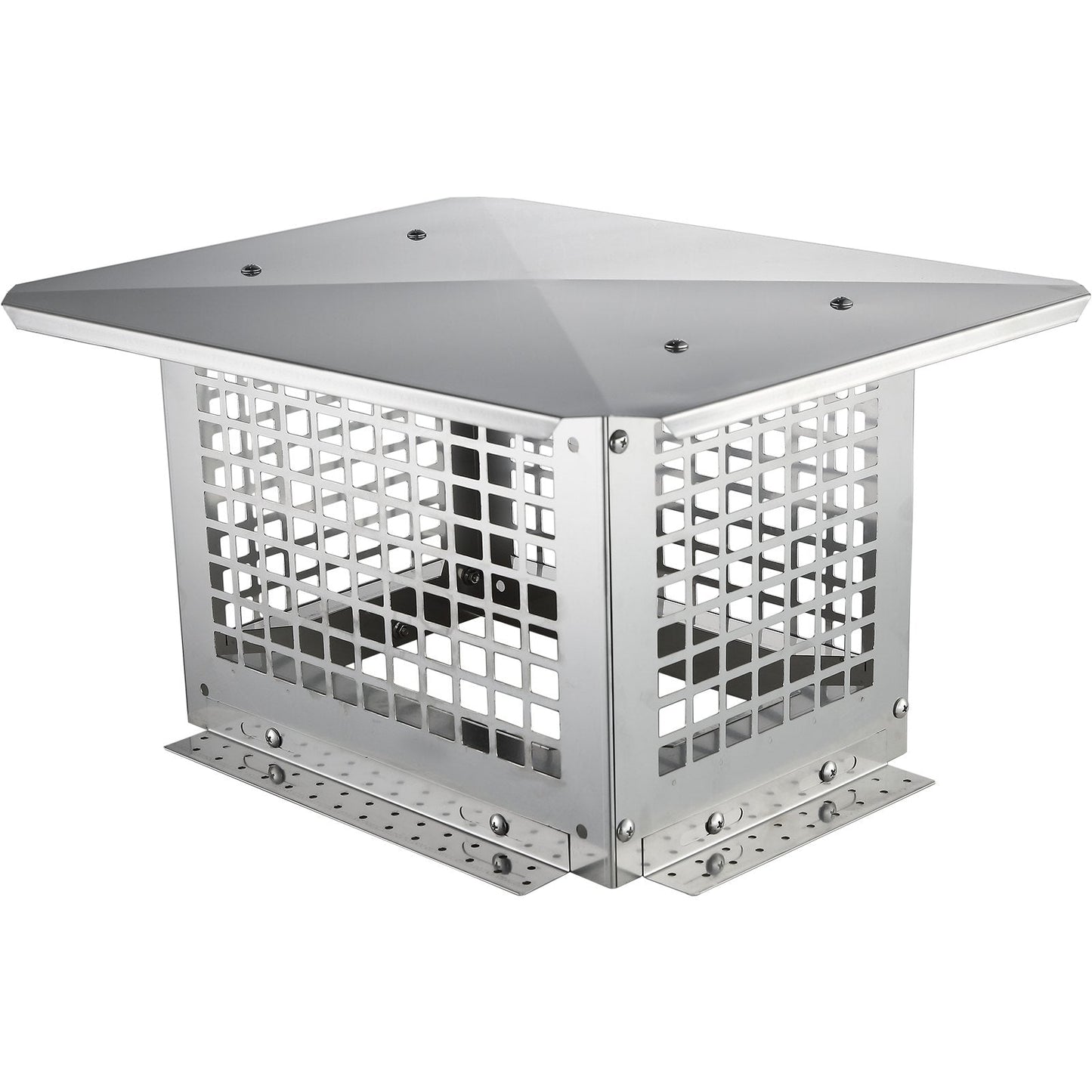 Stainless Steel Chimney Cap 0.33m x 0.25m with Removable Top and Wind Resistance