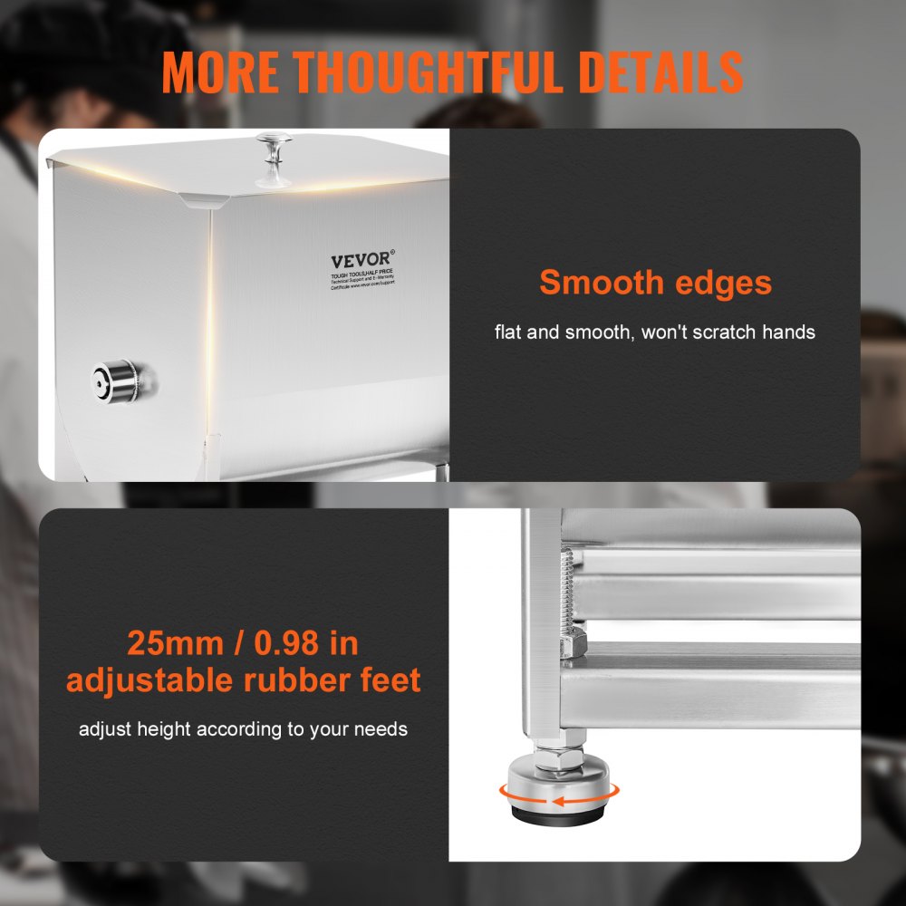 10L Manual Meat Mixer Sausage Hand Mixer Machine Stainless Steel