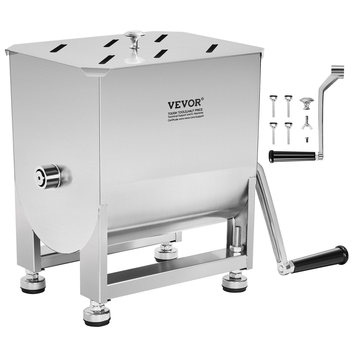 10L Stainless Steel Manual Sausage Mixer for Commercial Use, 4.8 kg Capacity