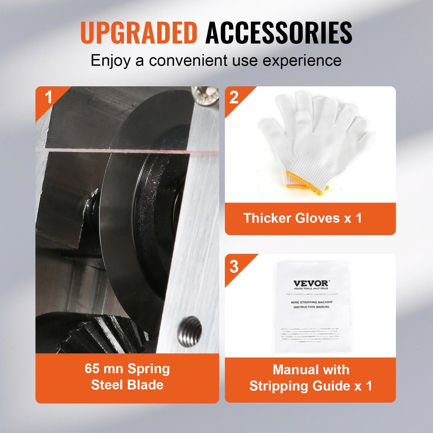 VEVOR Manual Wire Stripping Machine, 0.06''-0.98'' Copper Stripper with Hand Crank