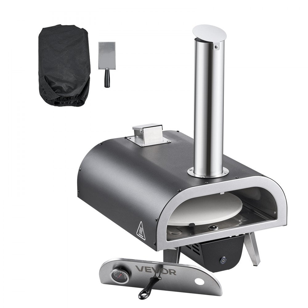 Outdoor Pizza Oven 12 in Portable Wood Pellet Oven Iron Spray Camping