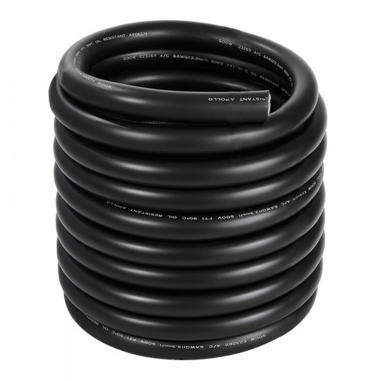 VEVOR 7.62 m 6AWG Portable Electrical Power Cable Extension Cord Copper Wire