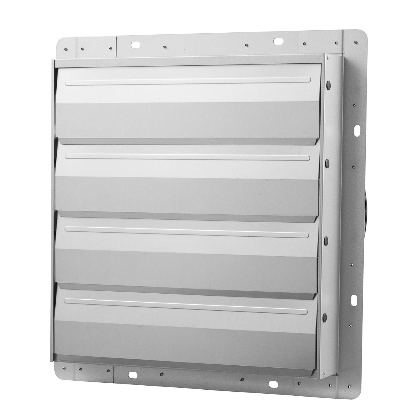 Shutter Exhaust Fan 413 mm Wall Mounted Automatic Louvers Silver, Sturdy Steel Housing, 2270 CFM Low Noise, AC Motor, Ventilation and Cooling for Attic, Garage, Barn, Greenhouse, Workshop