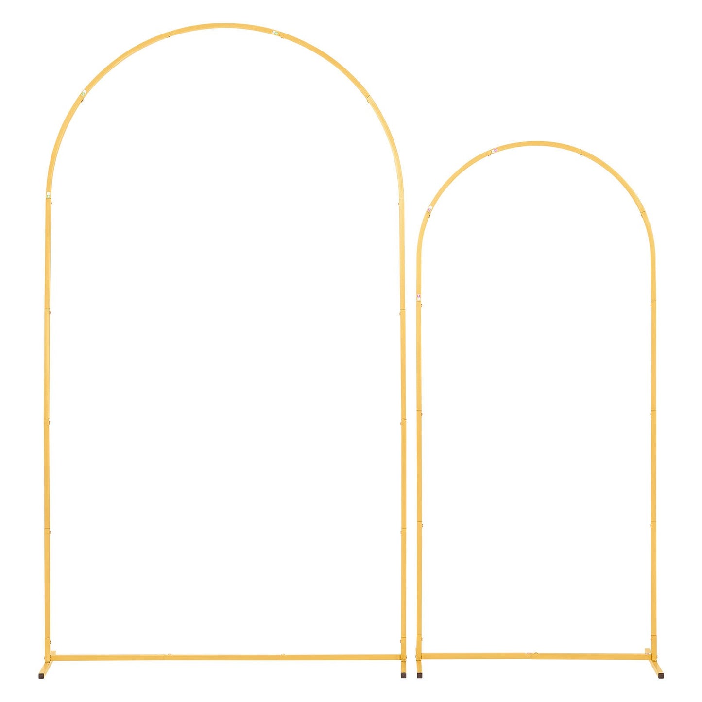 Arch Backdrop Stand, Set of 2, 2.2 m and 1.8 m, Stable Structure, Easy Assembly, Gold Metal Arch Backdrop Stand for Wedding, Birthday Party, Graduation, Celebration, and Ceremony Decoration