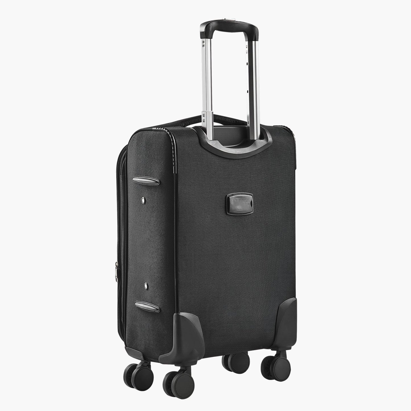 Softside Expandable Luggage with Spinner Wheels, 71 cm Softside Checked Large Luggage, Lightweight Checked Suitcase with Expandable Zippered Pocket and TSA Lock, Black