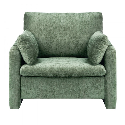 VEVOR Green Accent Chair with Armrests Single Fabric Armchair for Home Office