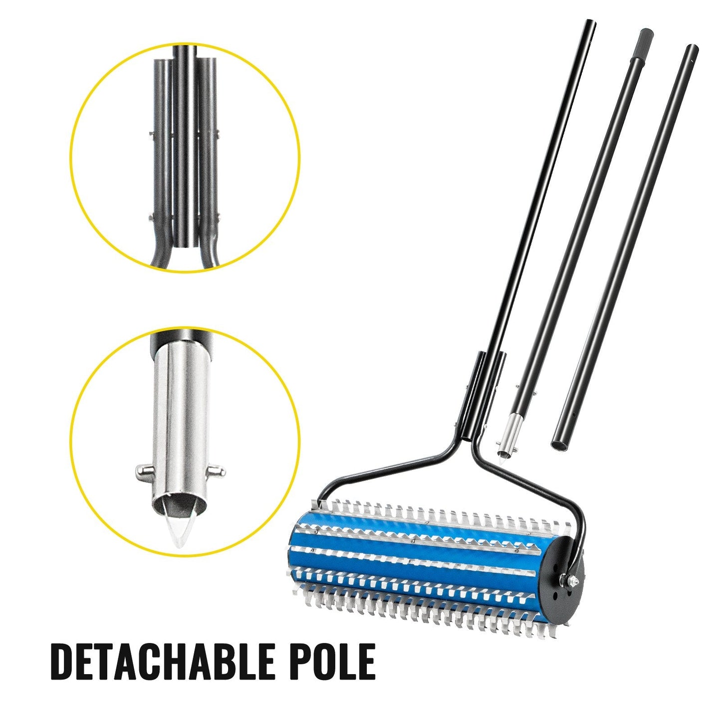 Roller Lake Weed Cutter with 3.65m Rake for Aquatic Landscaping and Beach Cleaning