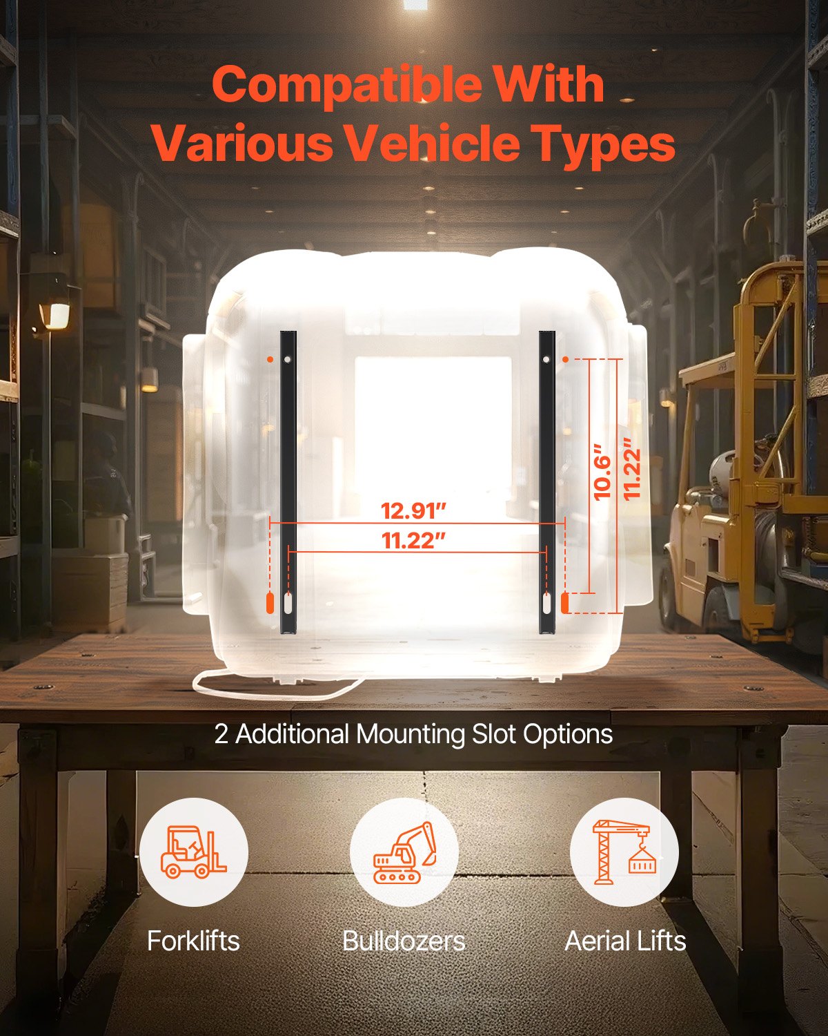 VEVOR Universal Forklift Seat Fold Down Tractor Suspension Seat Adjustable Back