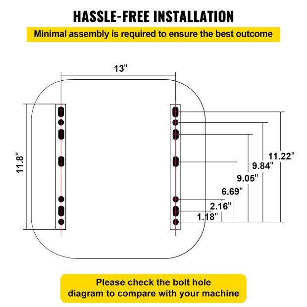 Universal Black Tractor Seat with Retractable Belt, Compatible with Various Models