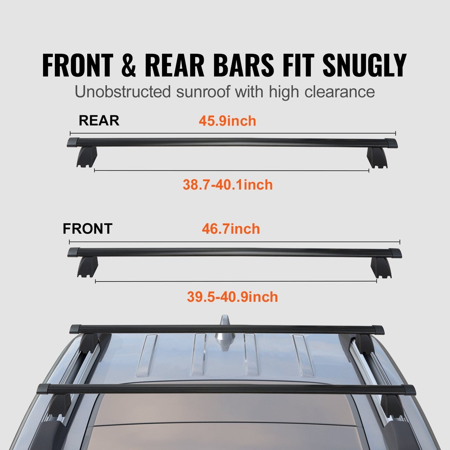 Aluminum Roof Rack Crossbar for Jeep Grand Cherokee 2011-2021 with Lock