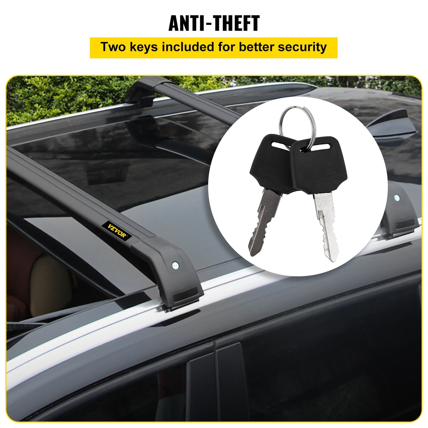 VEVOR Roof Rack Cross Bars for Hyundai Tucson 2016 2017 2018 2019 2021, 330LBS Capacity