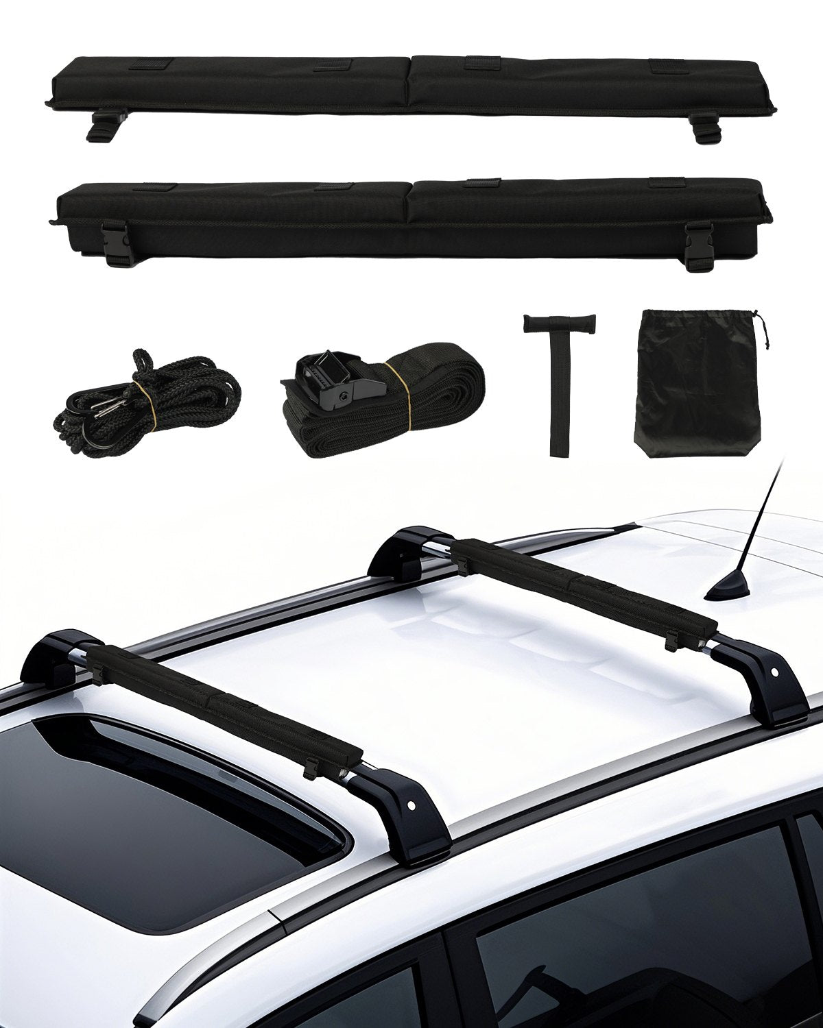 VEVOR Roof Rack Pads for Crossbar 176lbs Load Capacity for Kayak Canoe Surfboard