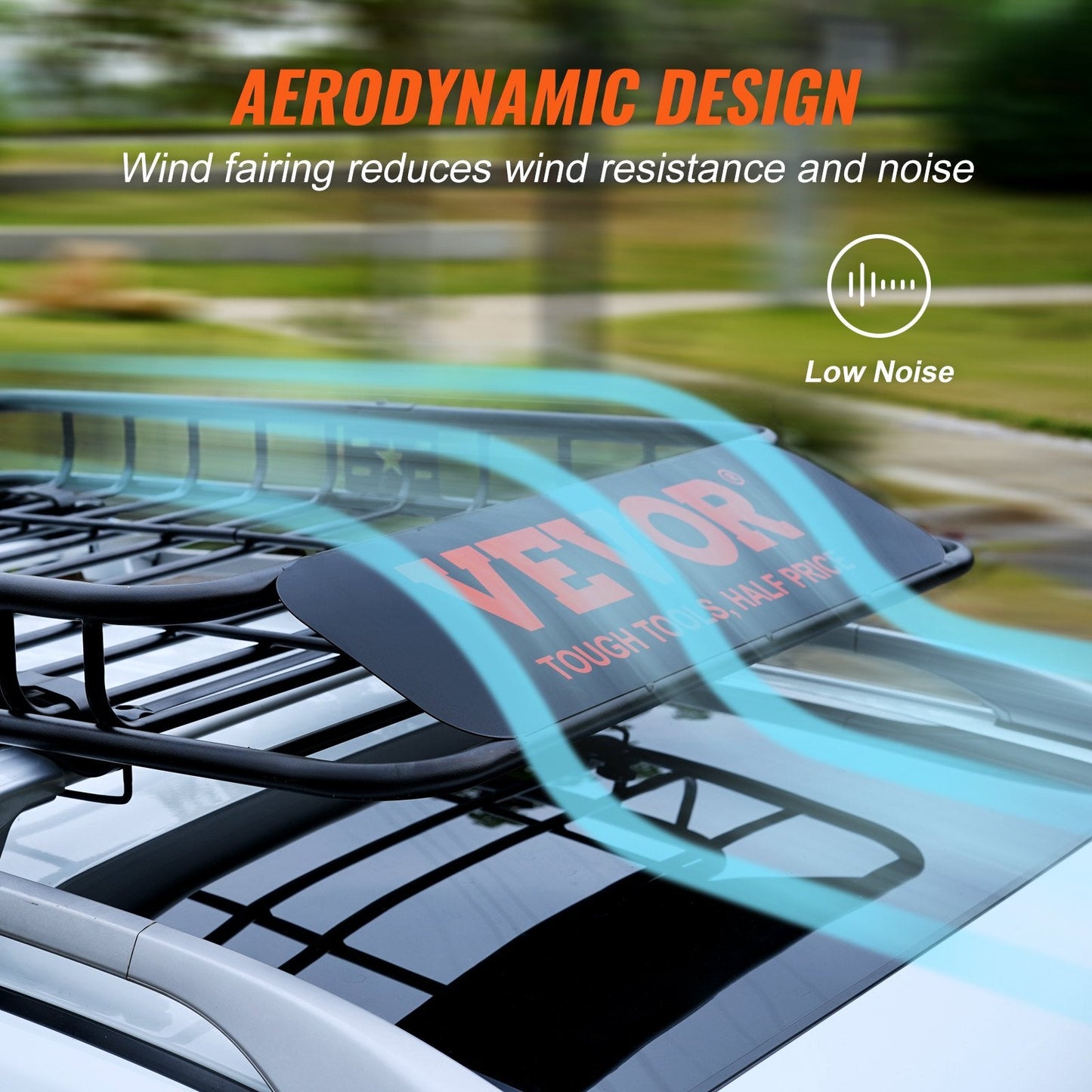 Heavy-Duty Roof Rack Cargo Carrier, 90.7 kg Capacity, 1.17x0.91x0.11 m Size