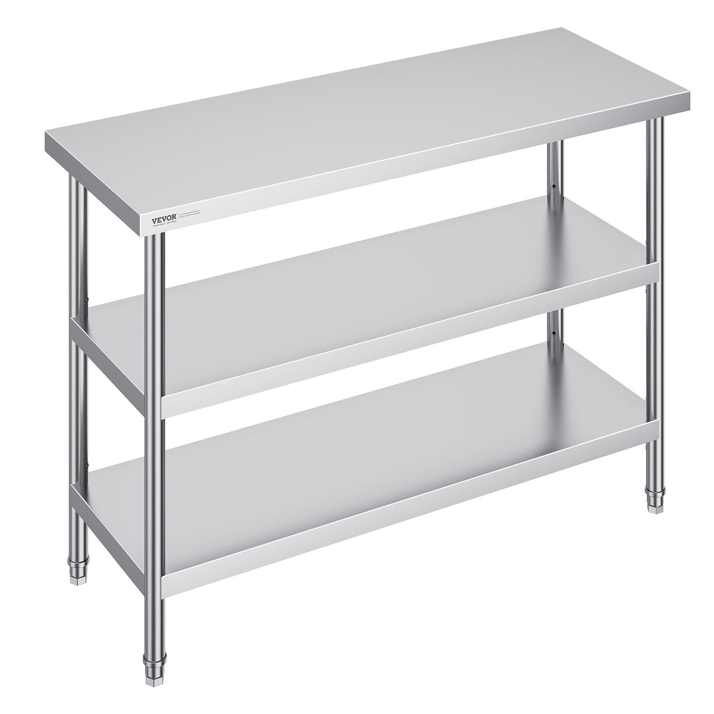 Stainless Steel Commercial Kitchen Work Table, 0.46 x 1.22 x 0.86m, Heavy Duty