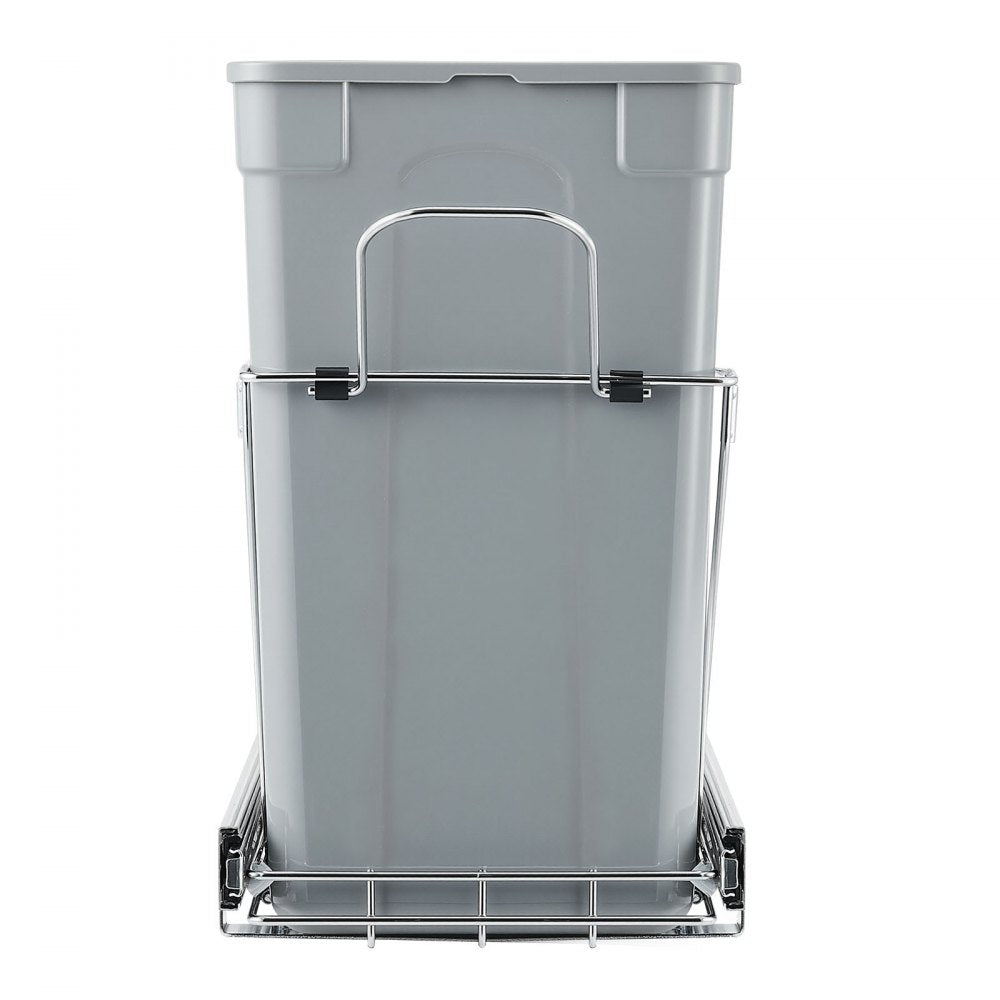 Double Pullout Waste Container Under Cabinet Kitchen Bin Trash Can