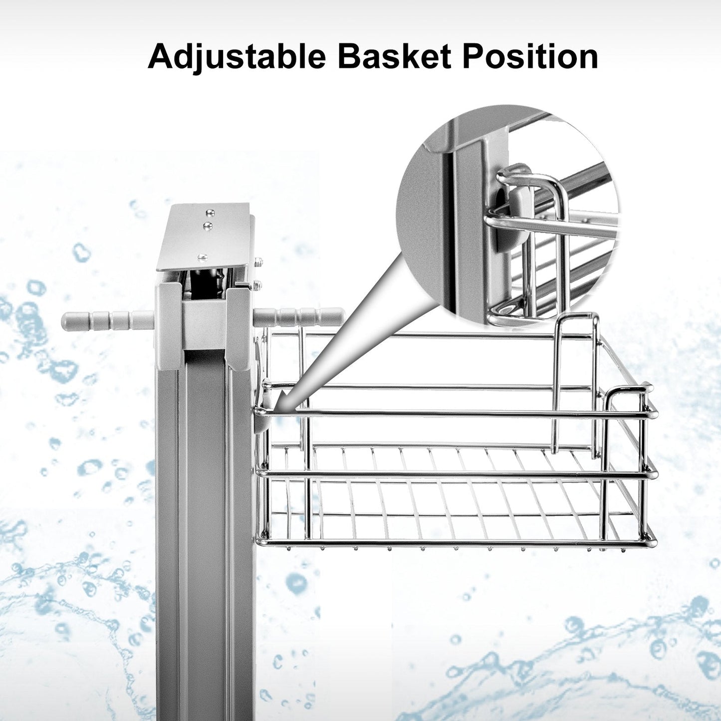 Chrome Soft-Close Pull-Out Blind Corner Cabinet Organizer, 4 Shelves, 18.5 kg