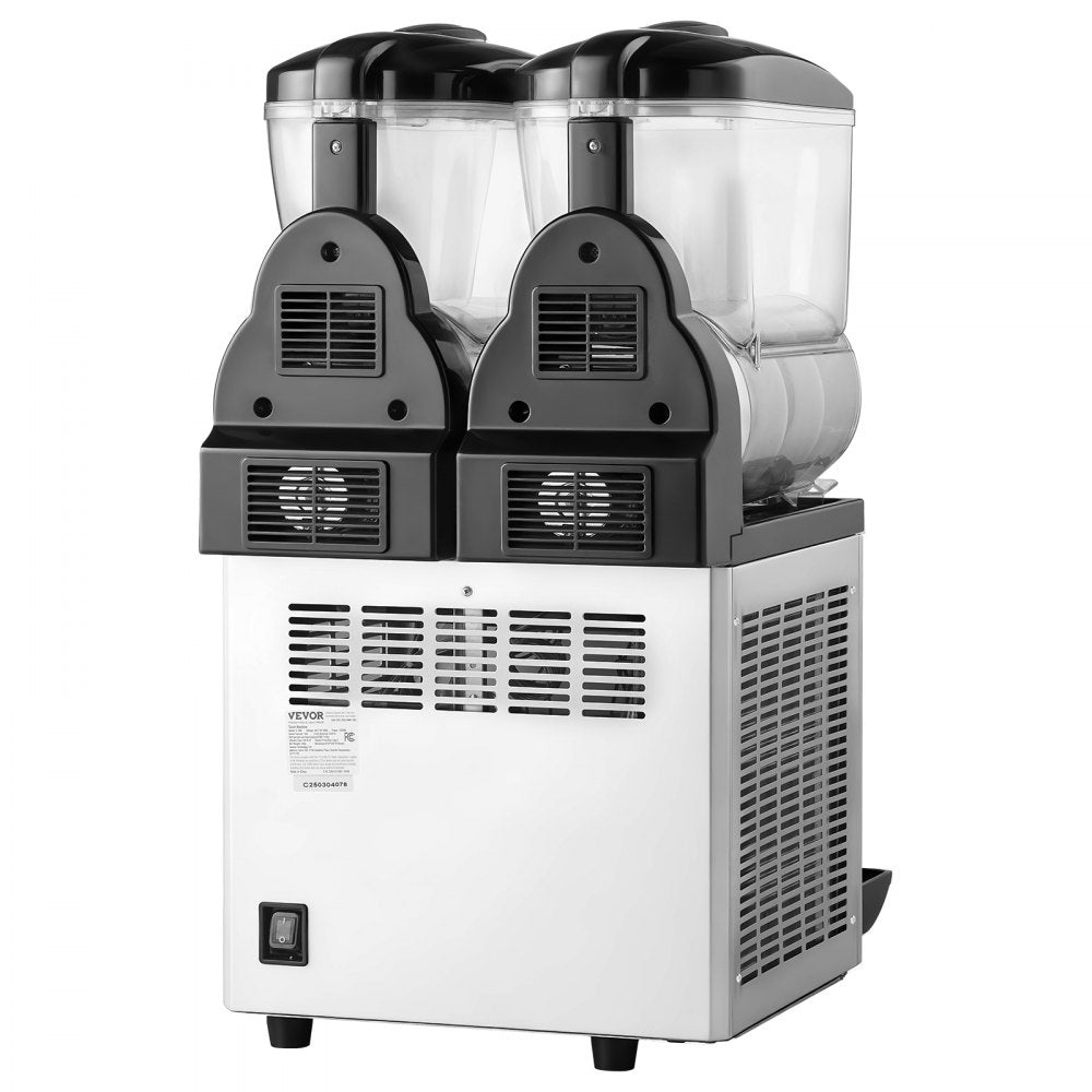 VEVOR Commercial Slushy Machine 15Lx2 Tank Margarita Smoothie Frozen Drink Maker