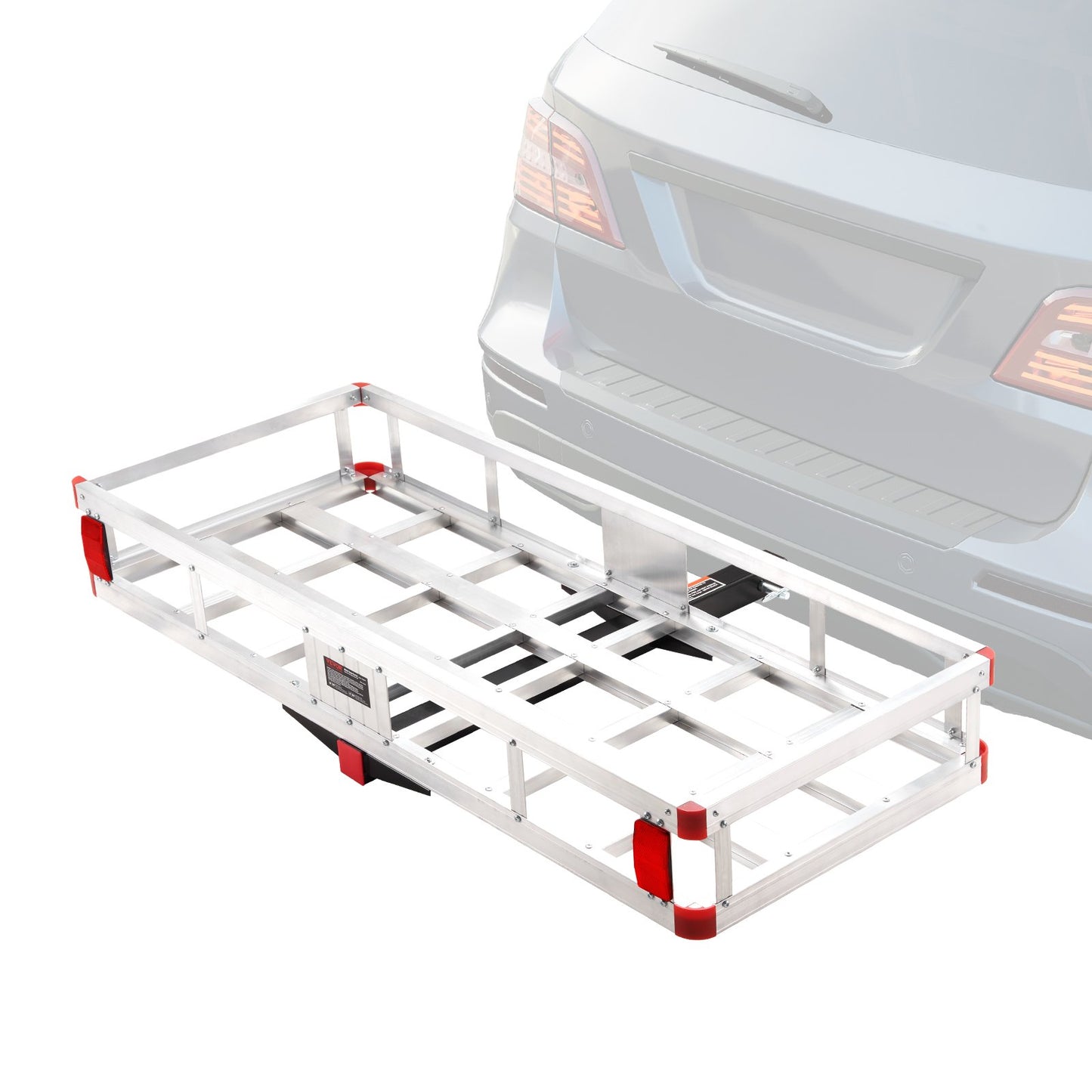VEVOR 49.4 x 22.4 x 7.1 in Hitch Cargo Carrier, 500lb Capacity Trailer Hitch Mount