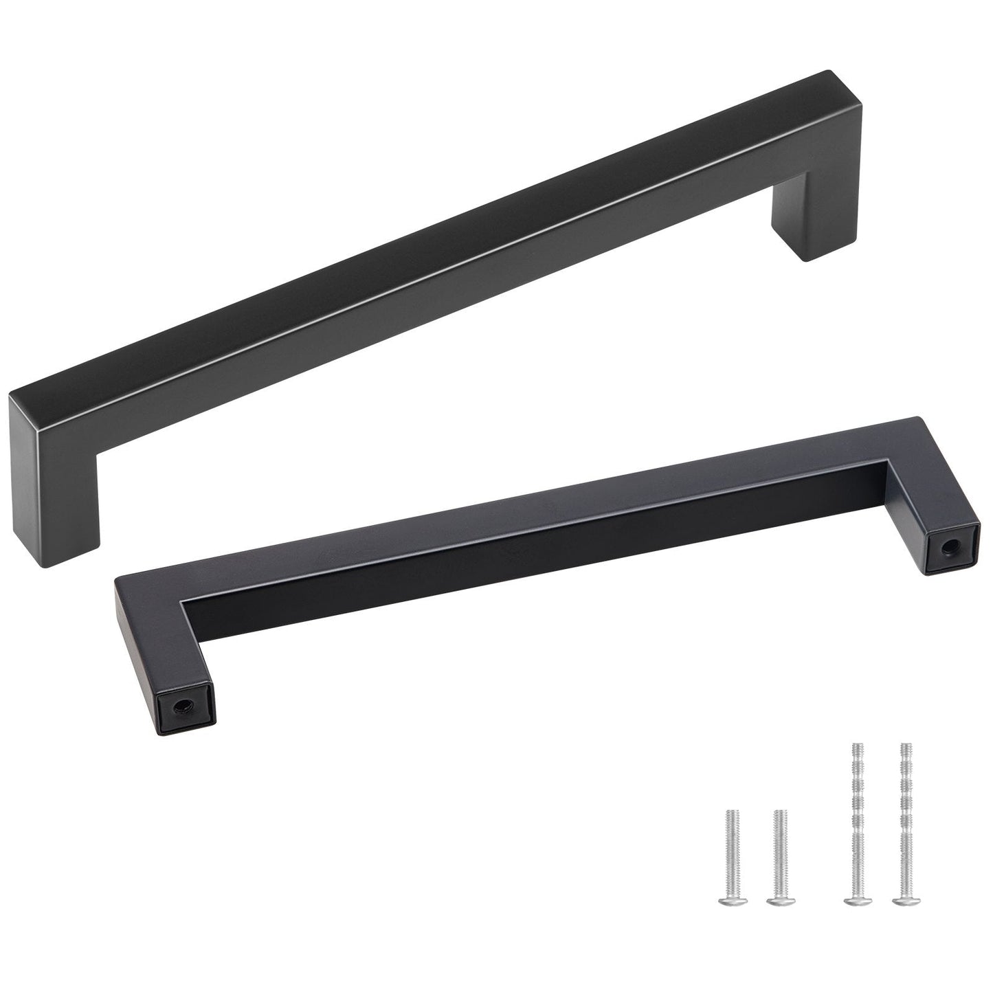 30-Pack Matte Black Cabinet Pulls, 0.16m Center, Stainless Steel Handles