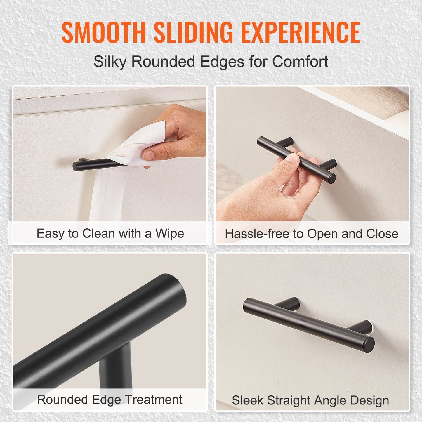 30-Pack Matte Black Stainless Steel Cabinet Pulls, 0.08m Center, Modern Style