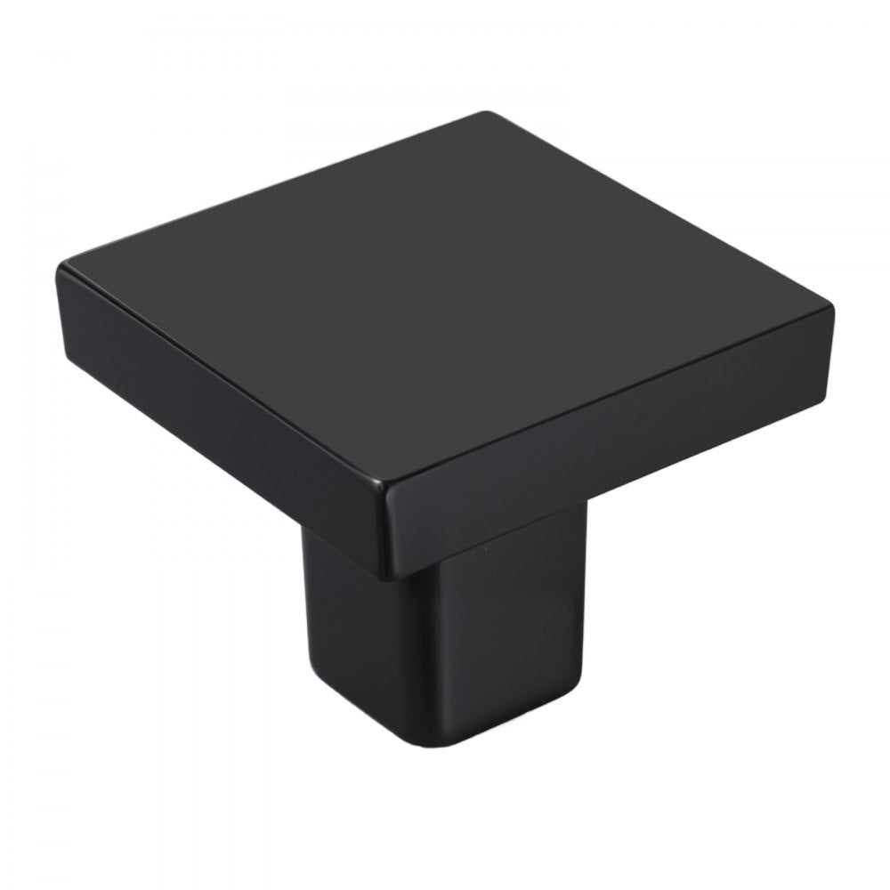 Cabinet Knobs Drawer Kitchen Pulls 10 Pack 30 mm Square Zinc Alloy Black