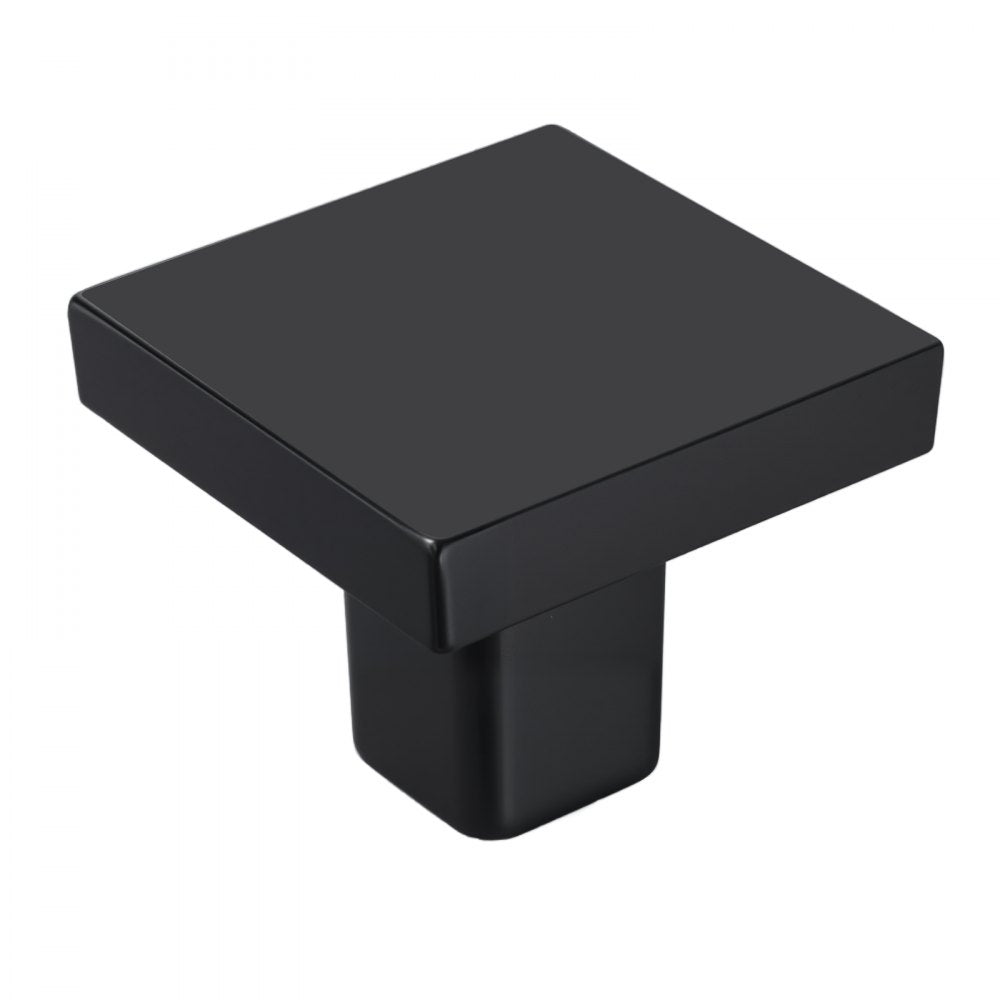 Cabinet Knobs Drawer Kitchen Pulls 10 Pack 30 mm Square Zinc Alloy Black